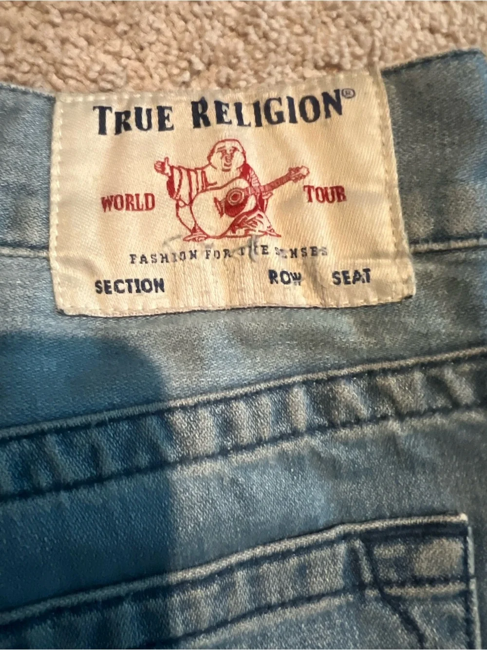 True Religion Men's Medium Blue Straight Leg Jeans